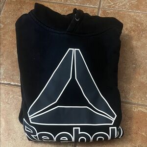 Reebok Black Hoodie with White Logo